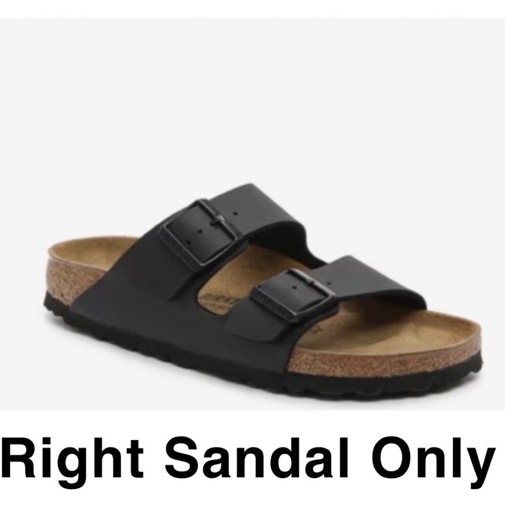 Birkenstock Arizona Black Birko-Flor Single Right Shoe Only Mens 9 Womens 11